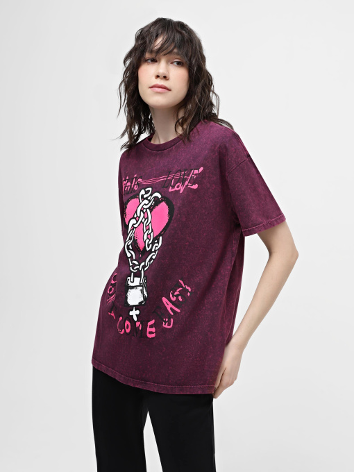 Футболка Vans Love Shackle Oversized модель VN000GK6D341 Фото