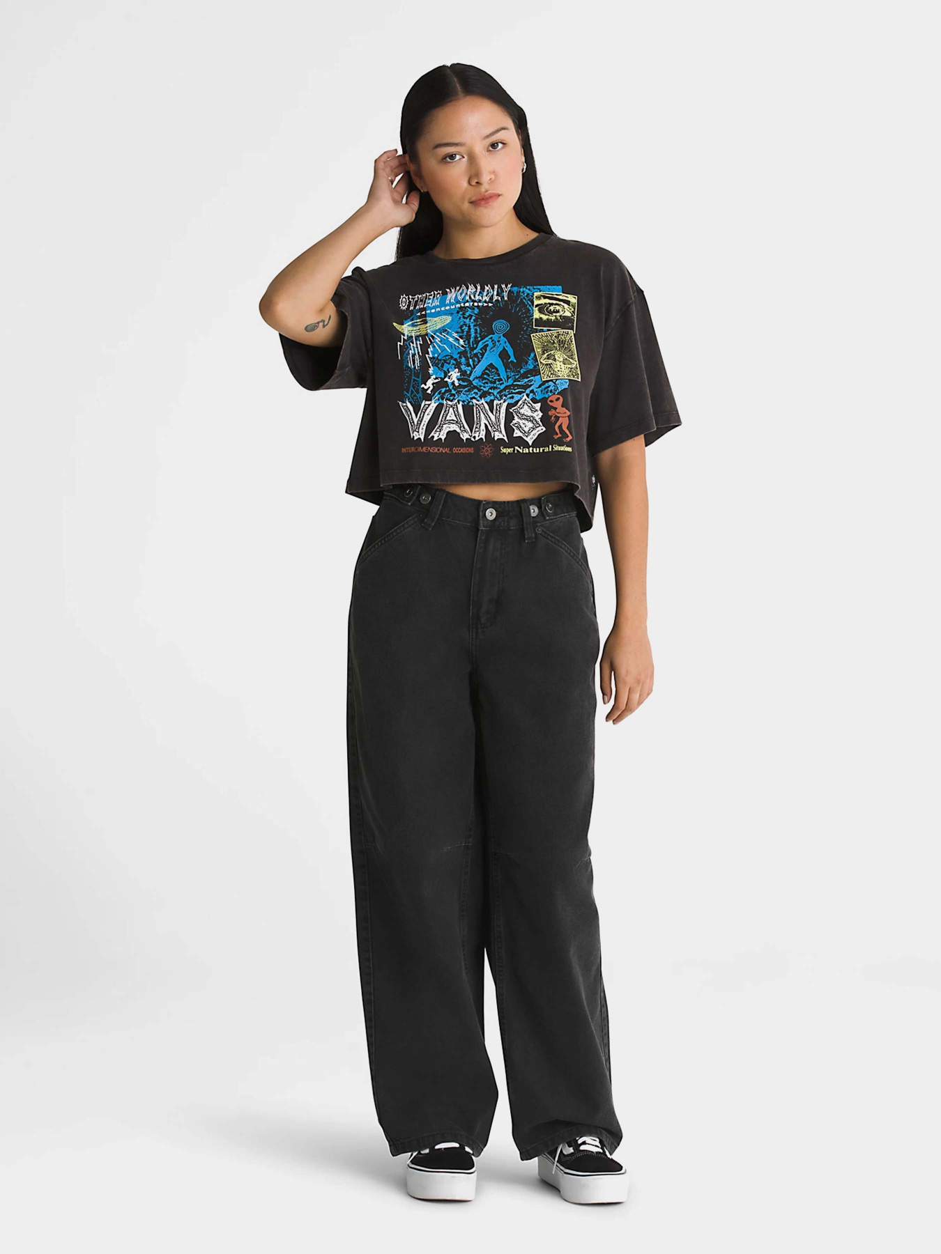 Футболка Vans Super Natural Relax Crop модель VN000GB6BLK1 Фото