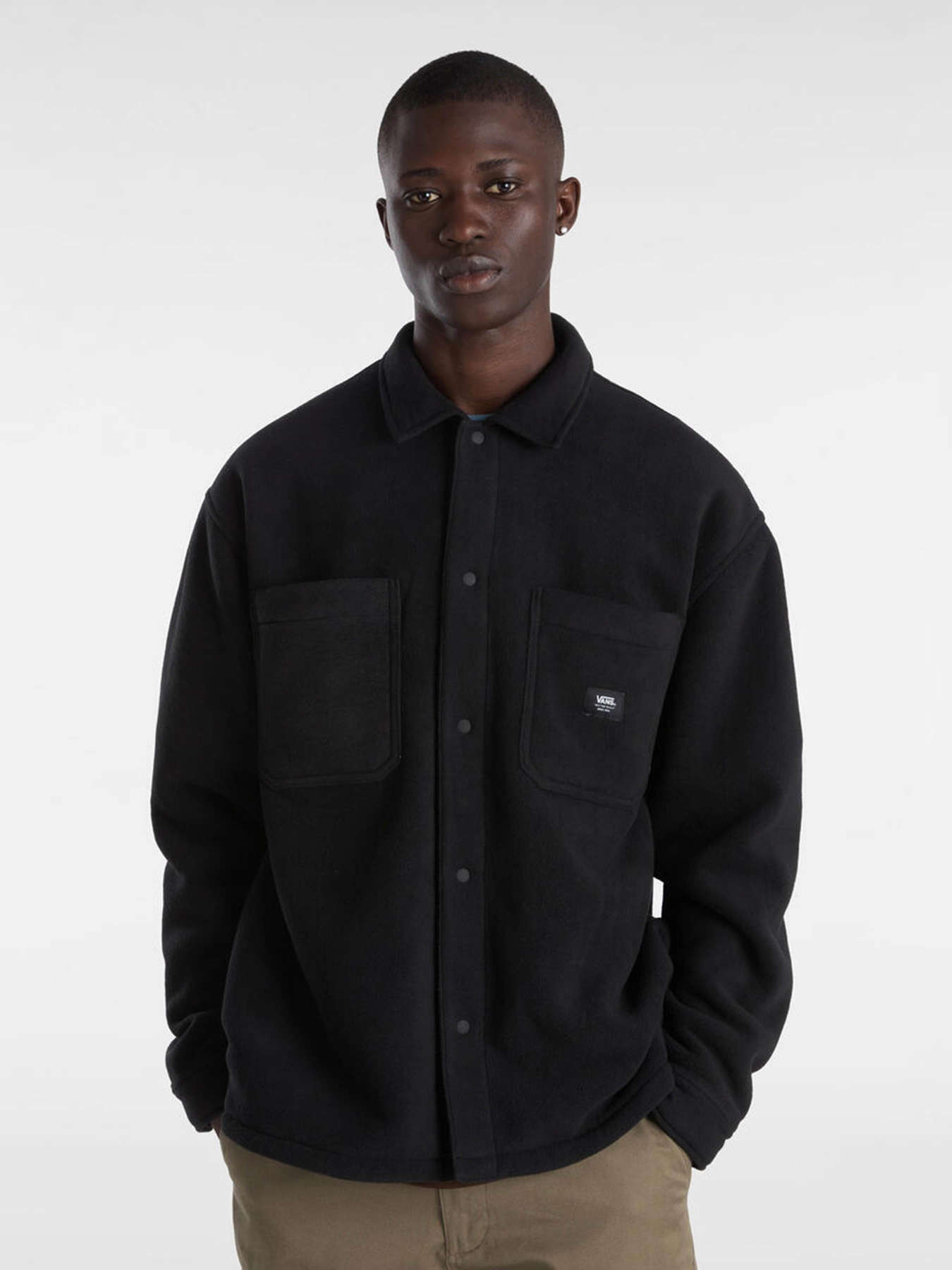 Куртка-рубашка Vans Penmar Heavyweight Polar Fleece Shacket модель VN000HNSBLK1 Куртка-рубашка Vans Penmar Heavyweight Polar Fleece Shacket модель VN000HNSBLK1 Фото