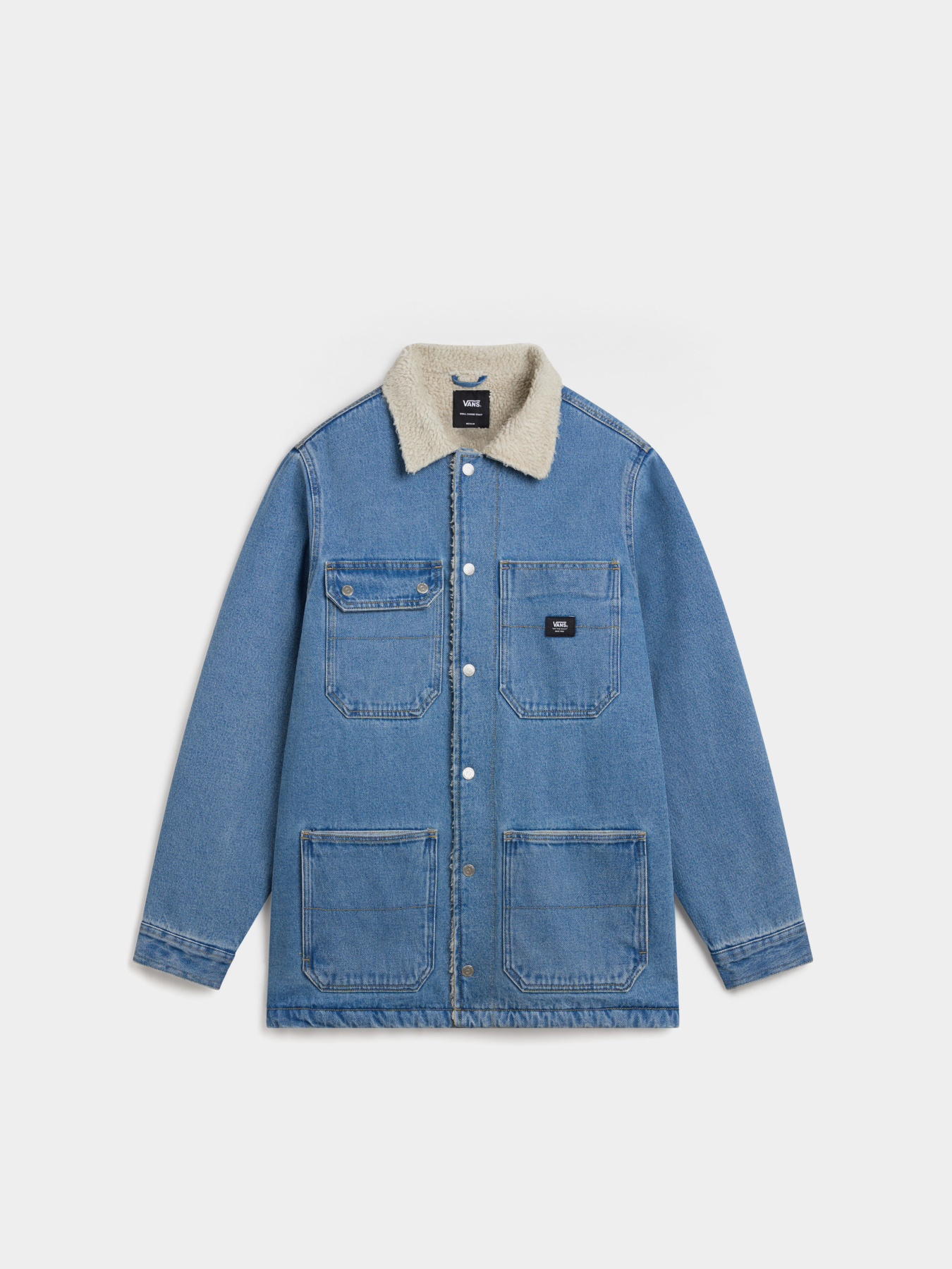 Джинсова куртка Vans Drill Chore Denim Sherpa модель VN000K4XCDX1 Джинсова куртка Vans Drill Chore Denim Sherpa модель VN000K4XCDX1 Фото