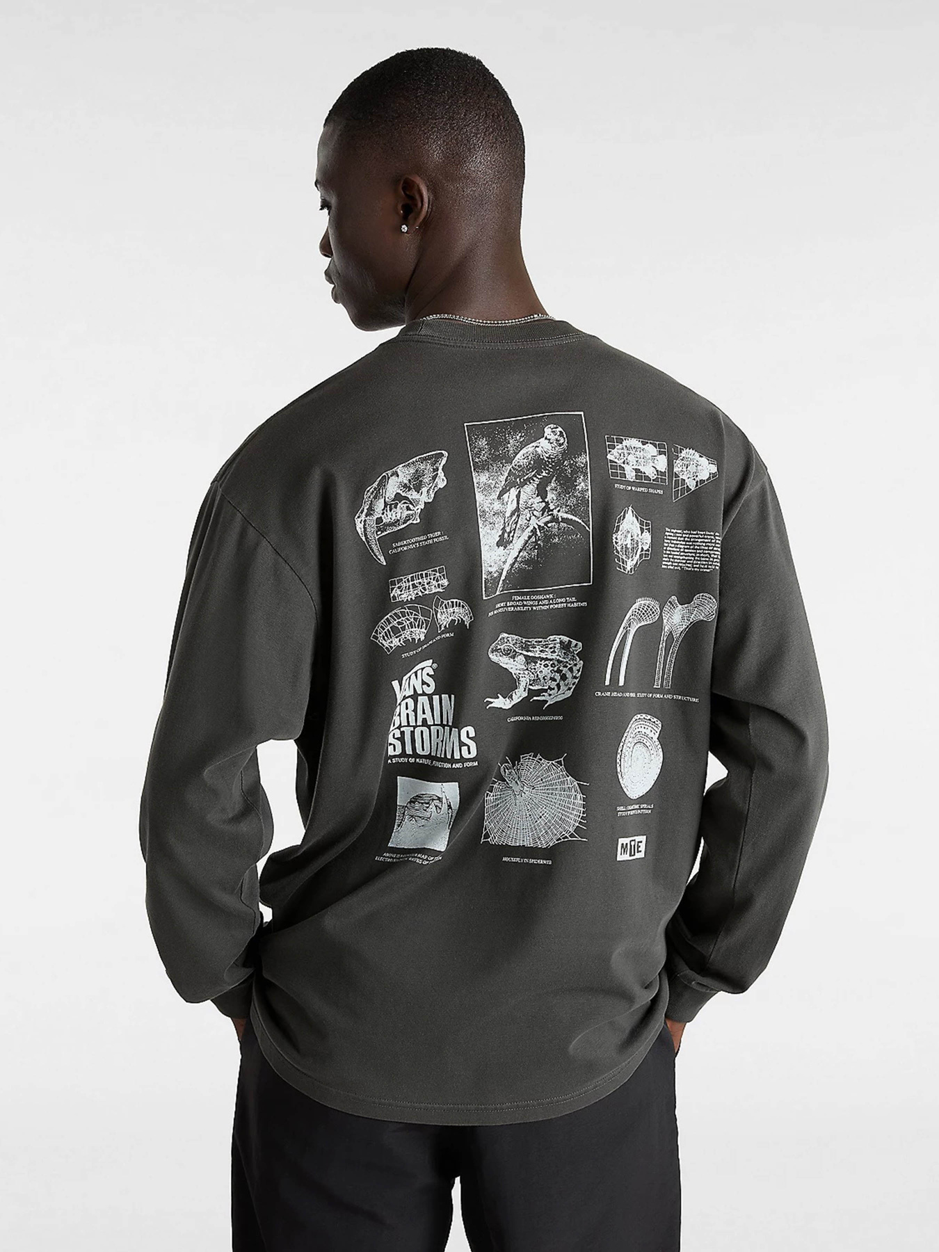 Лонгслив Vans Mte Brain Storms Study Ls модель VN000JQSBLK1 Фото