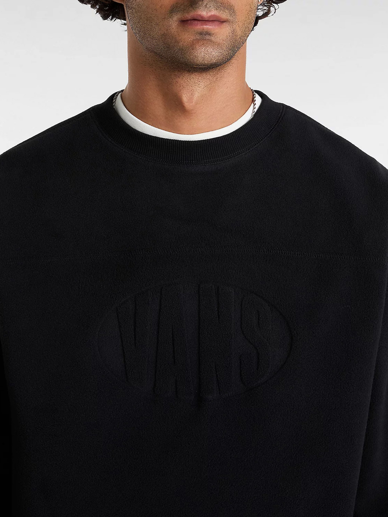 Свитшот Vans Carlo Polar Fleece Loose Crew модель VN000HPSBLK1 Фото