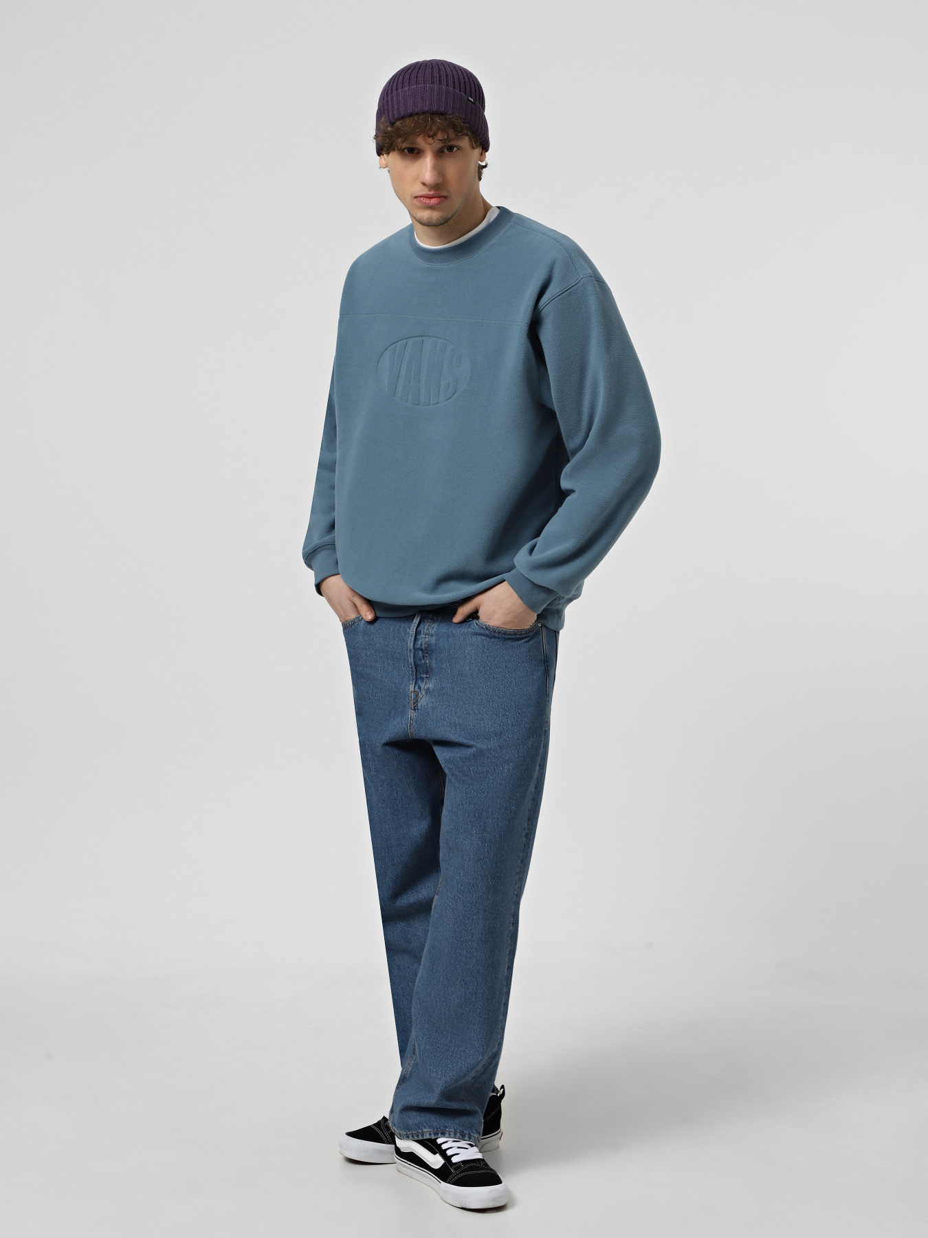 Світшот Vans Carlo Polar Fleece Loose Crew модель VN000HPSJCN1 Світшот Vans Carlo Polar Fleece Loose Crew модель VN000HPSJCN1 Фото