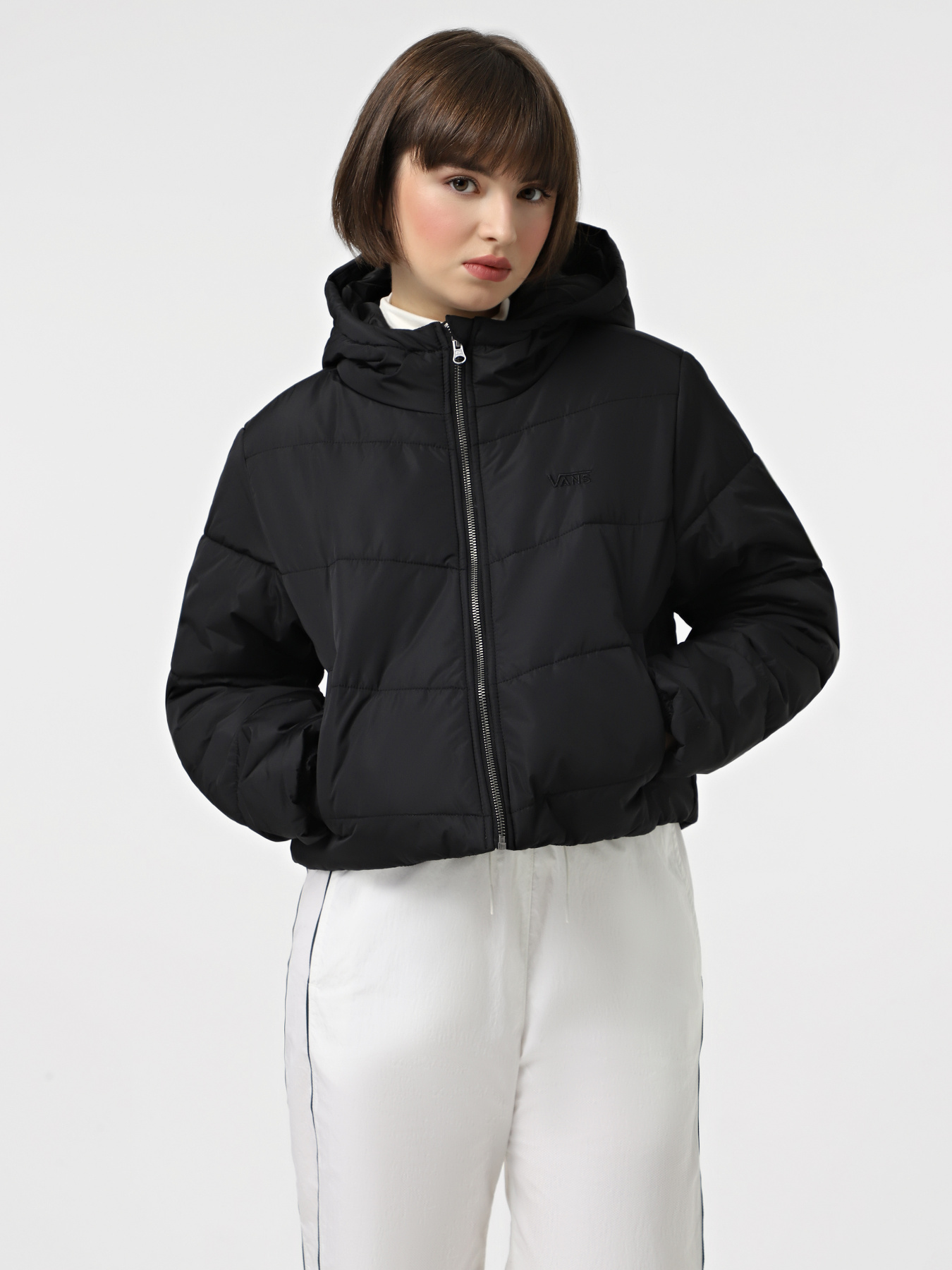 Зимова куртка Vans Foundry Crop Puff Hood модель VN000H5EBLK1 Фото