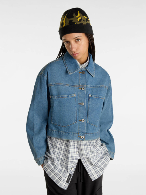 Джинсовая куртка Vans Raynes Denim Crop модель VN000HWF7W61 Фото