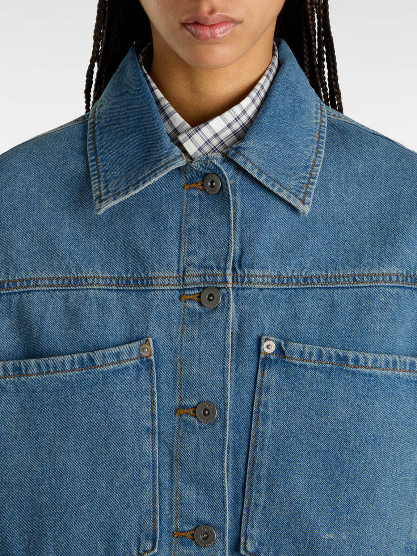 Джинсовая куртка Vans Raynes Denim Crop модель VN000HWF7W61 Фото