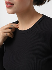 Лонгслив Vans Drew Rib модель VN000HHWBLK1 Лонгслив Vans Drew Rib модель VN000HHWBLK1 Фото