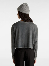 Лонгслив Vans Oval Wash Relax Crop модель VN000HJ5BLK1 Фото