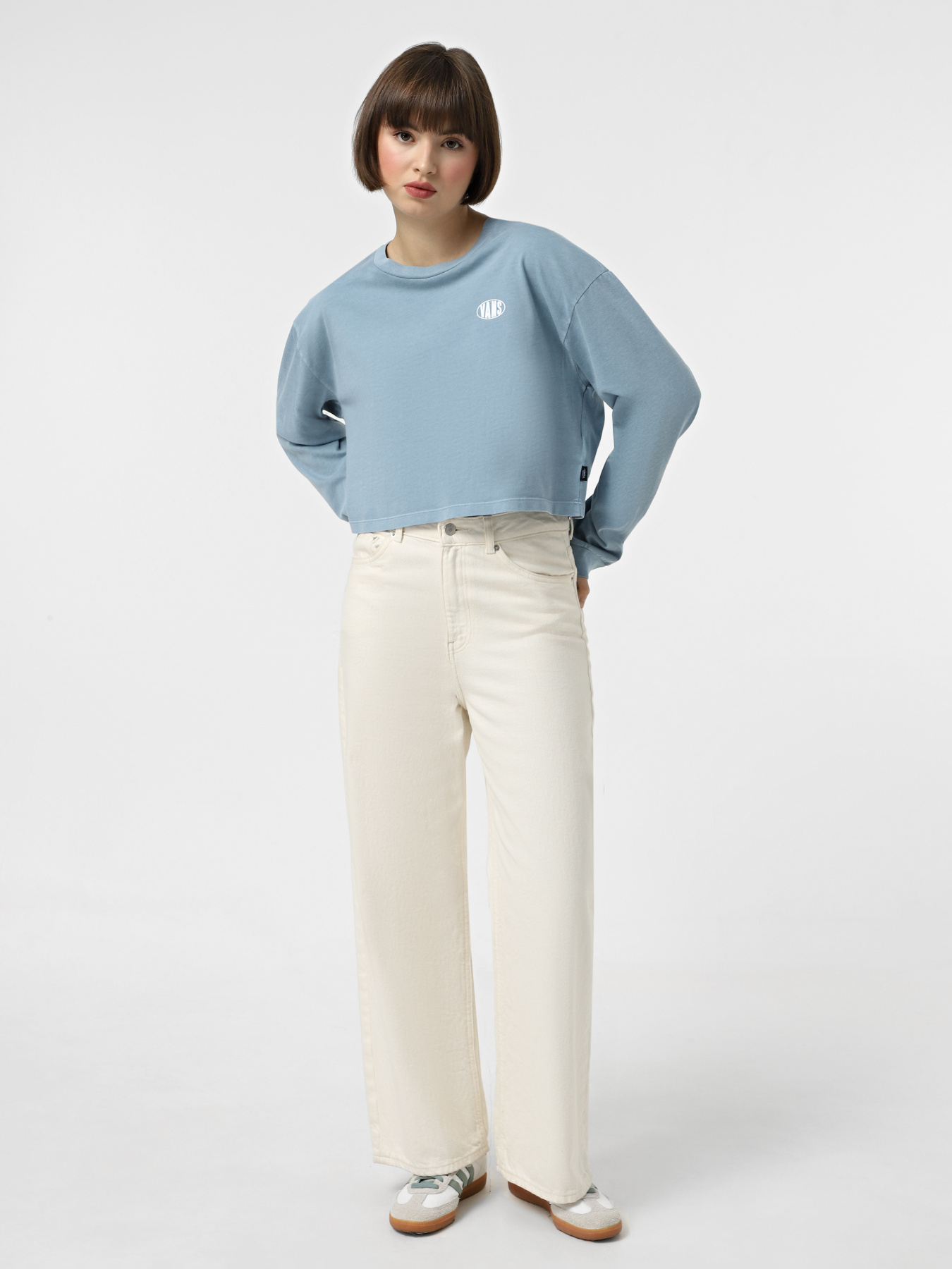 Лонгслів Vans Oval Wash Relax Crop модель VN000HJ5JCN1 Фото