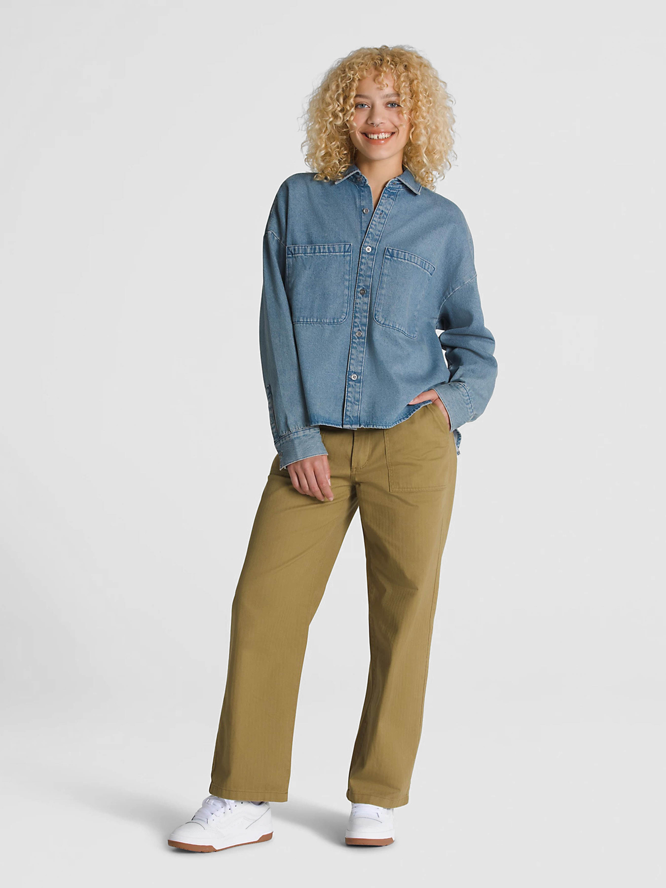 Сорочка повсякденна Vans Antica Boxy Denim модель VN000JT37W61 Фото