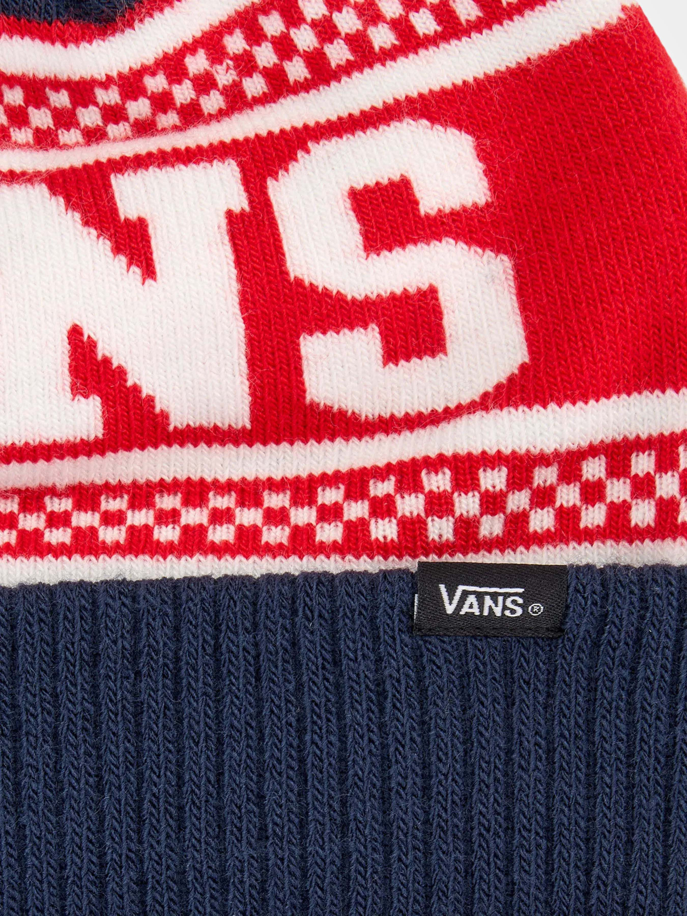Шапка Vans Check Pom Beanie модель VN000HT1LKZ1 Фото