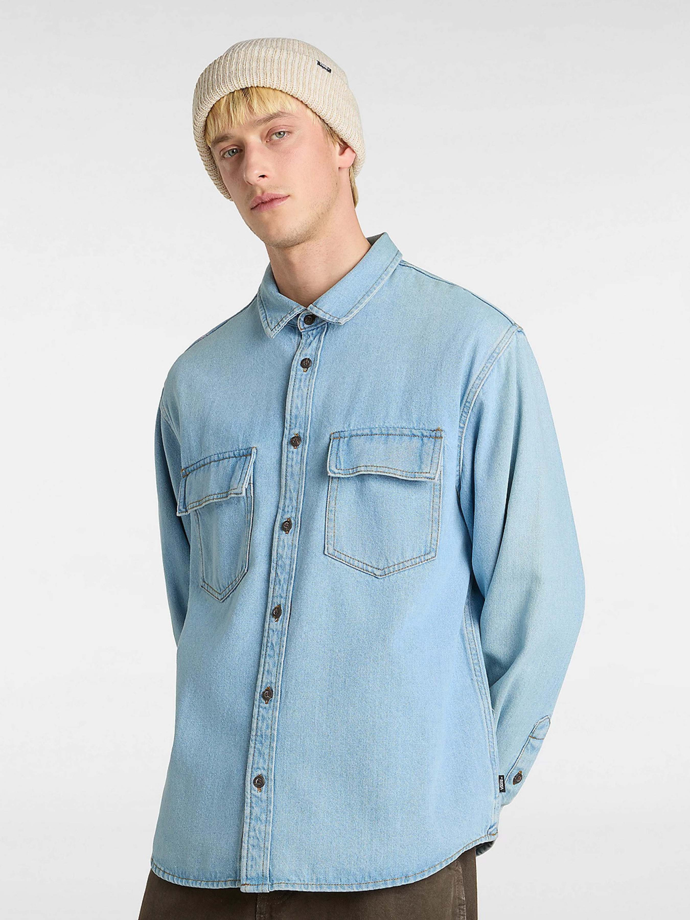 Рубашка повседневная Vans Palmhill Denim  Woven модель VN000M12IYR1 Фото