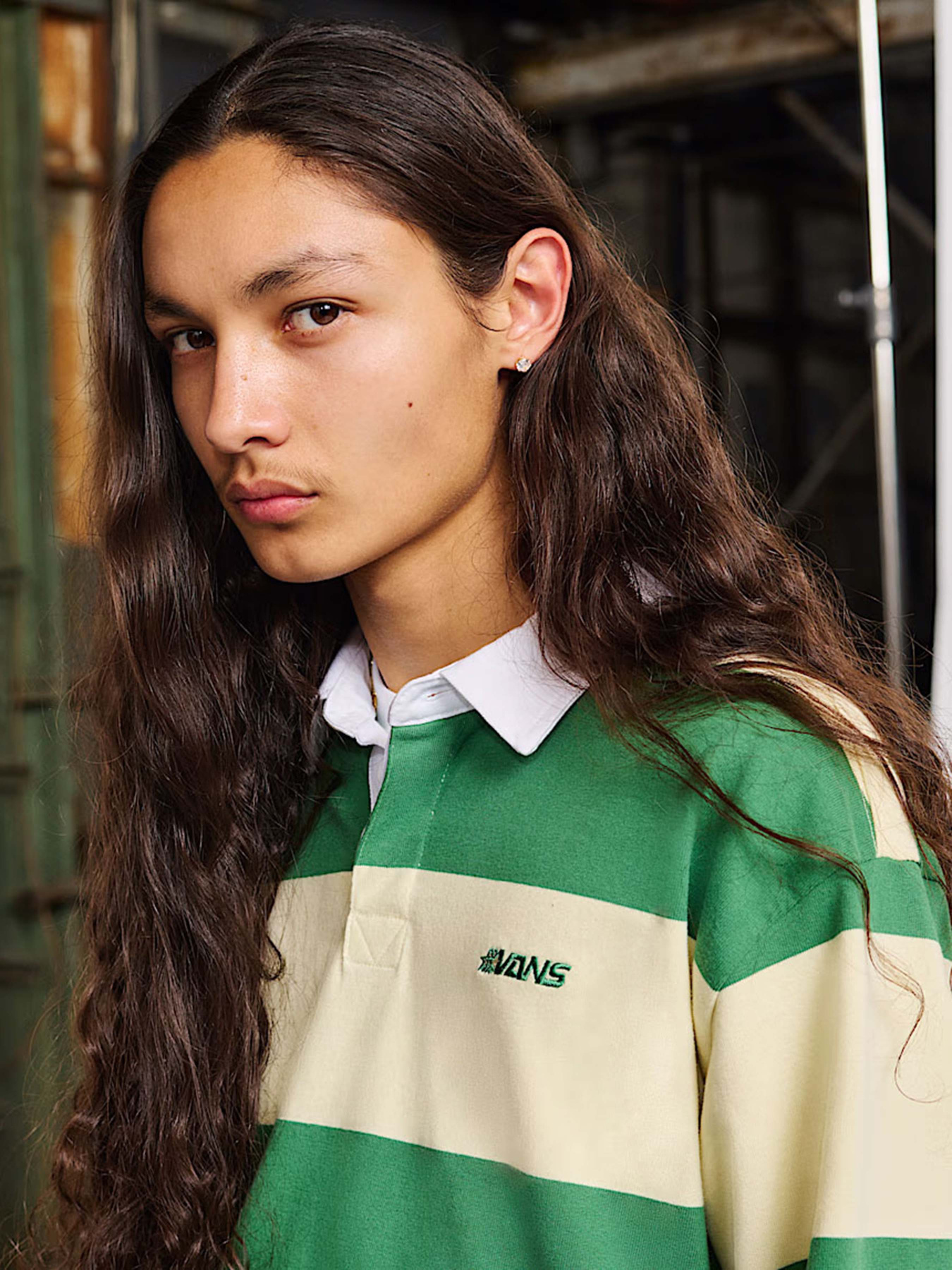 Поло Vans Ward Stripe Rugby Knit модель VN000KU8E4T1 Фото