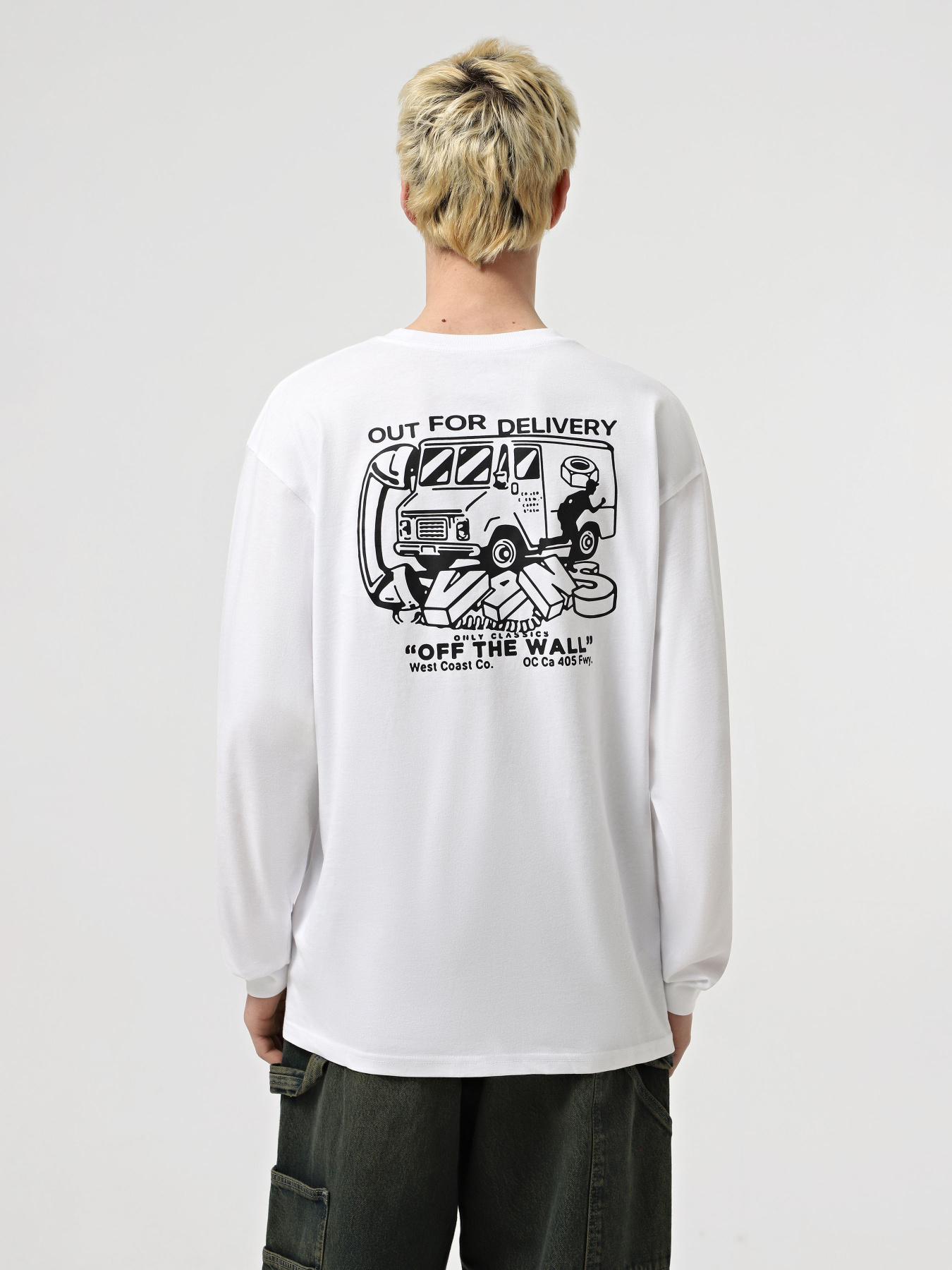 Лонгслив Vans Next Stop модель VN000M41WHT1 Фото