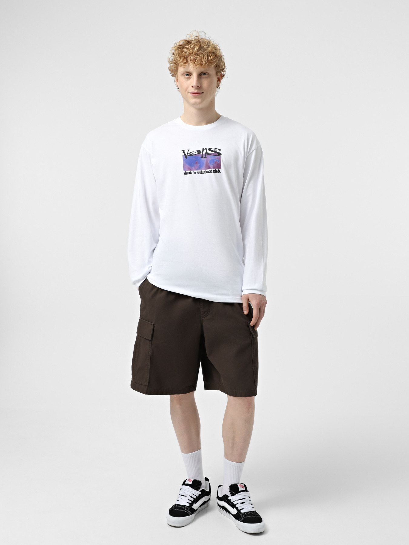 Лонгслів Vans Visual Minds модель VN000M5KWHT1 Фото