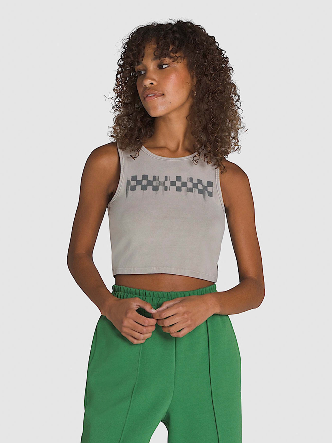 Майка Vans Check Wash Fitted Crop Tank модель VN000MC0ZUJ1 Фото