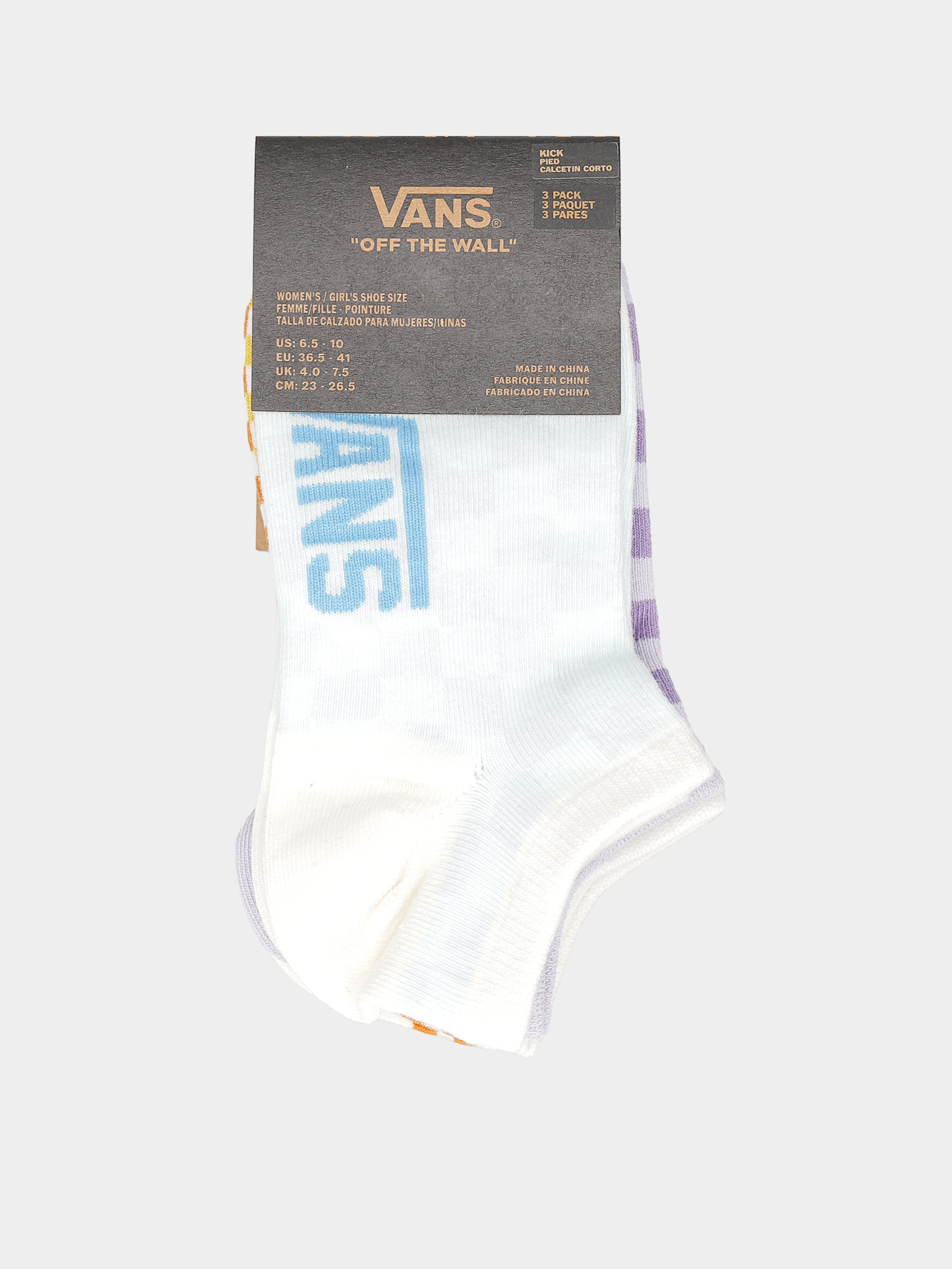 Vans Checkerboard Kick Набір шкарпеток (V4683) Жіноче колір - Фіолетовий матеріал - Бавовна Vans - купити в Україні