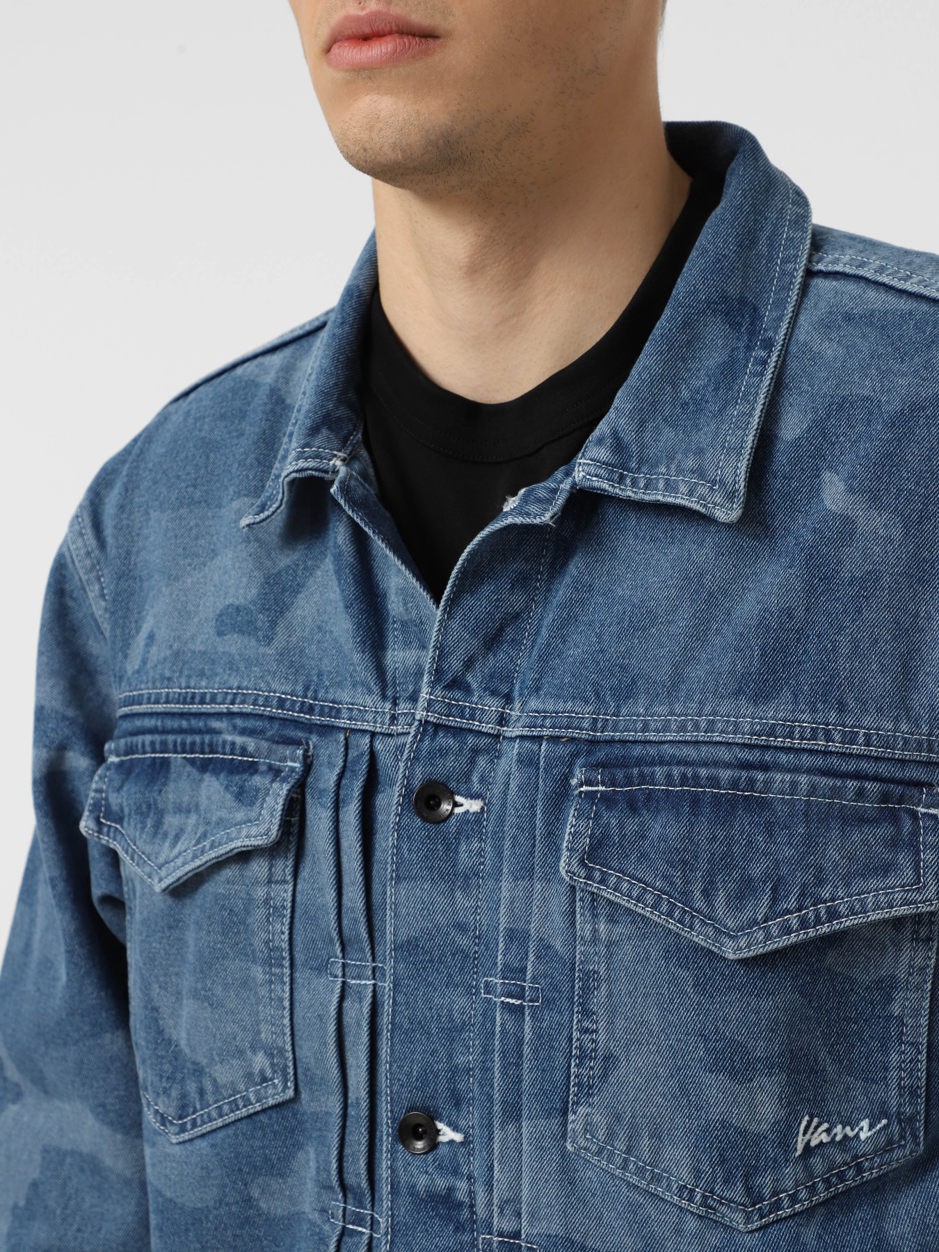 Куртка-рубашка Vans Camo Denim модель VN000P7DCDX1 Фото