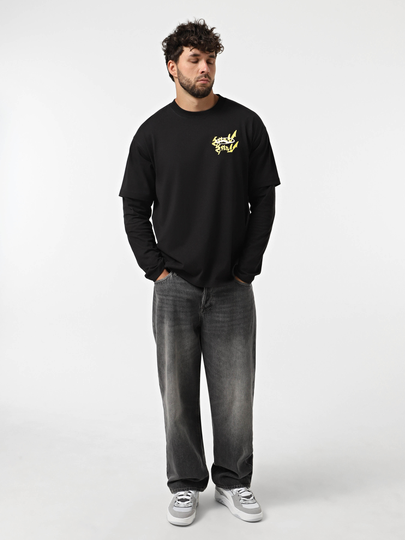 Лонгслів Vans For Nothing Twoffer Модель VN000RG5BLK1 Фото