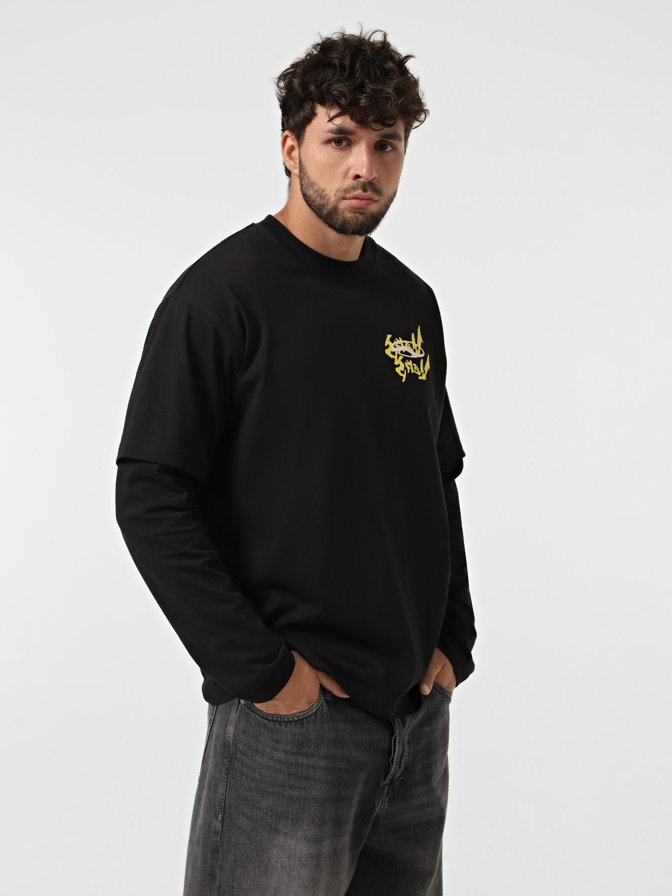 Лонгслів Vans For Nothing Twoffer Модель VN000RG5BLK1 Фото