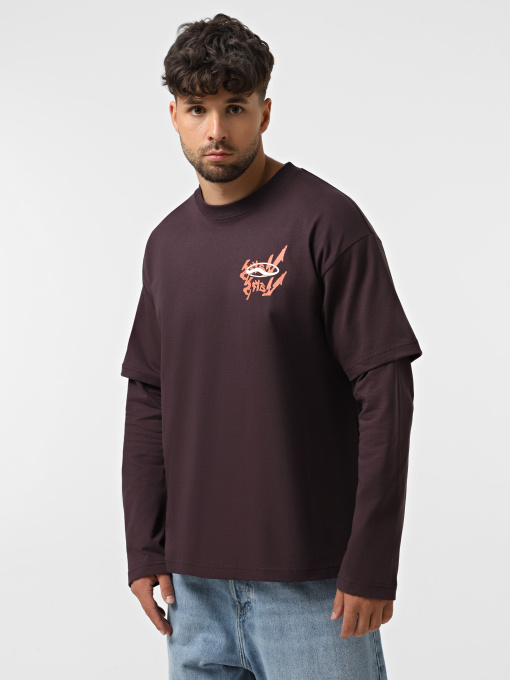 Лонгслів Vans For Nothing Twoffer модель VN000RG5EMS1 Фото