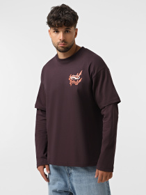 Лонгслів Vans For Nothing Twoffer модель VN000RG5EMS1 Фото