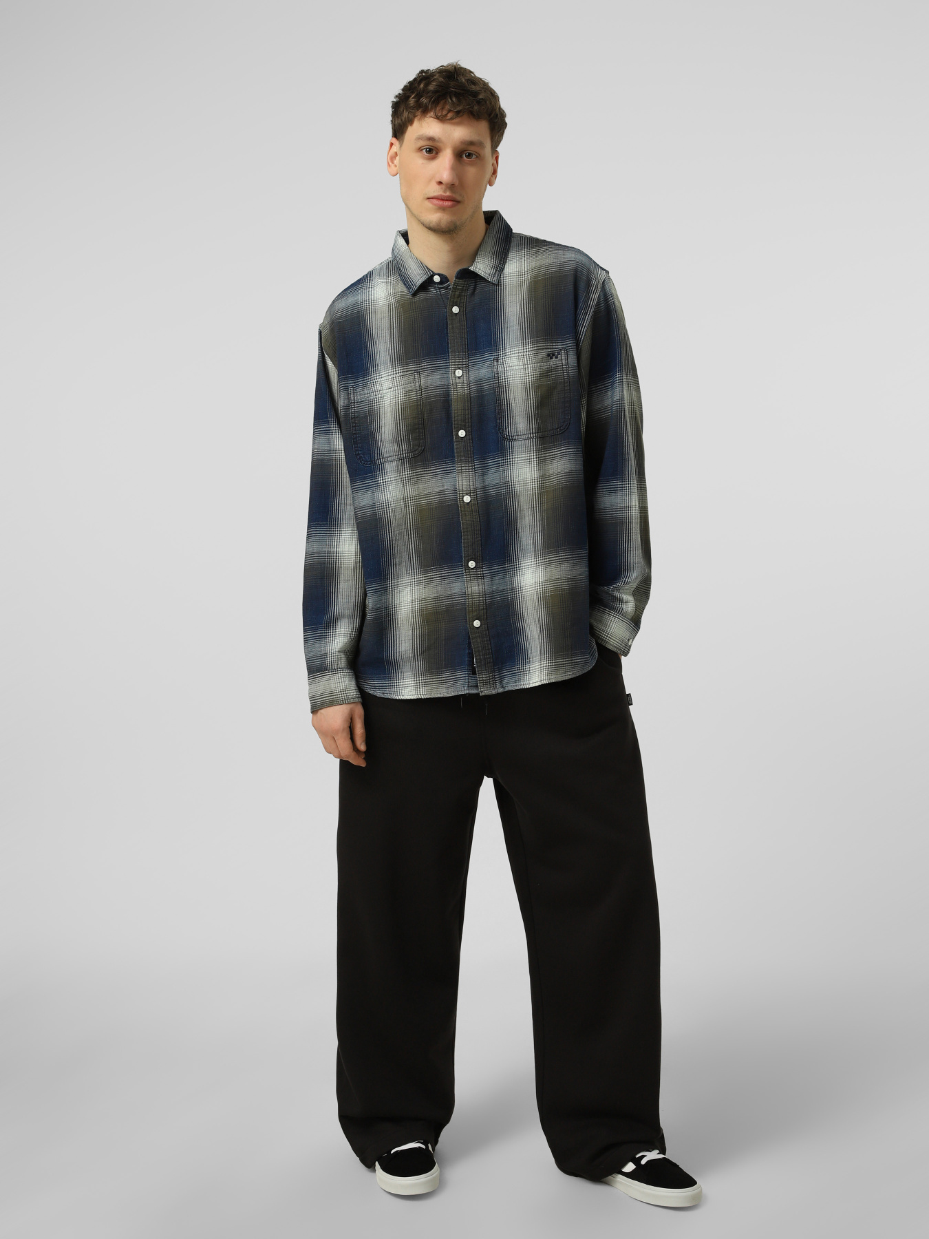 Сорочка повсякденна Vans LX INDIGO PLAID LS WOVEN модель VN000T6XFR11 Фото