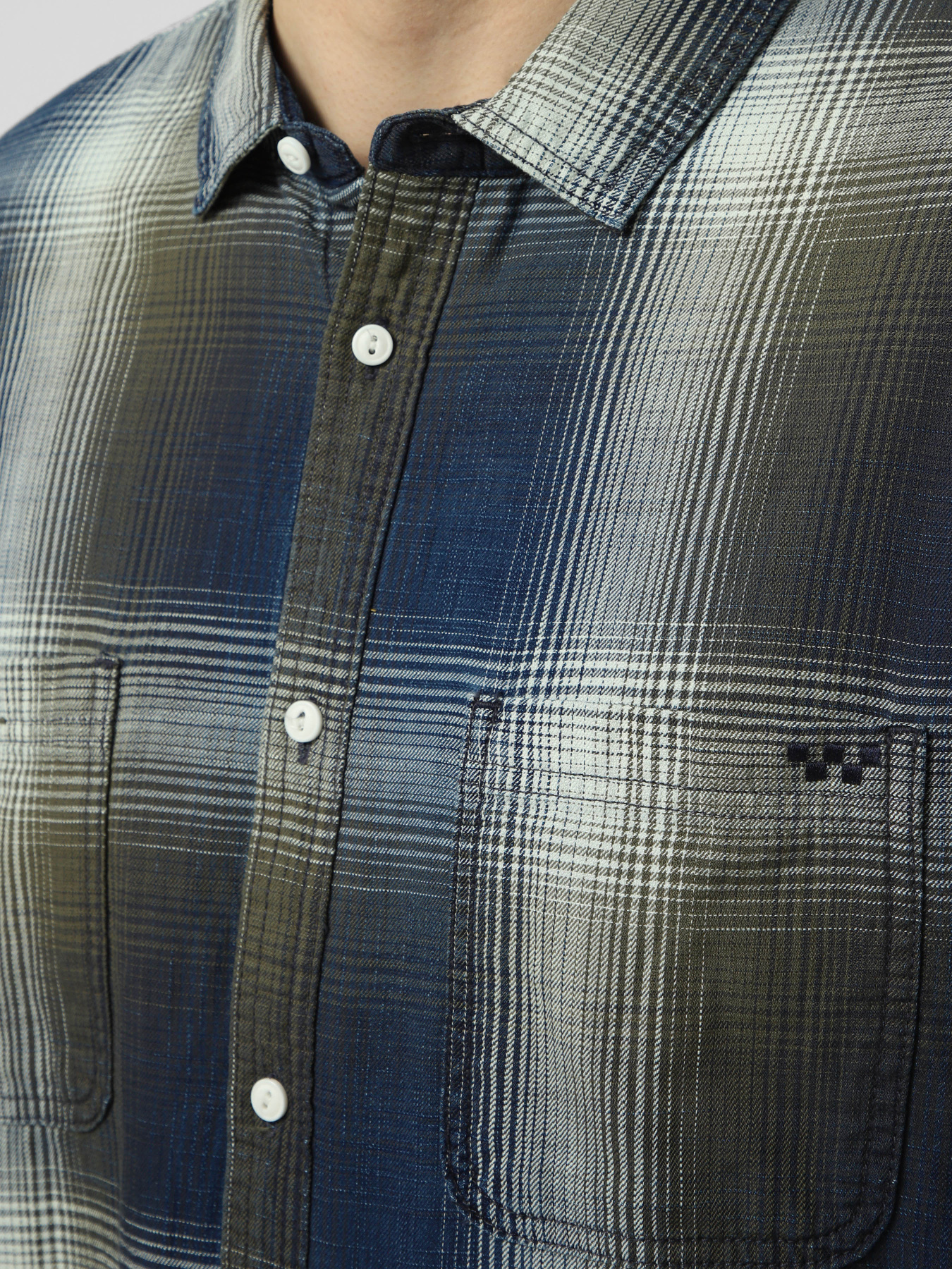 Сорочка повсякденна Vans LX INDIGO PLAID LS WOVEN модель VN000T6XFR11 Фото