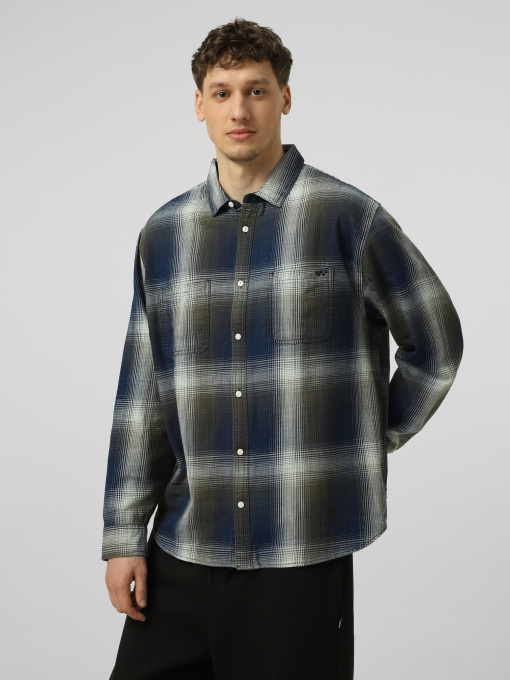 Сорочка повсякденна Vans LX INDIGO PLAID LS WOVEN модель VN000T6XFR11 Фото