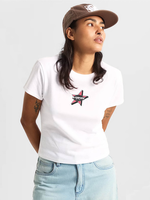 Футболки и поло Vans STARMARKED SS BABY TEE модель VN000SWBWHT1 Фото