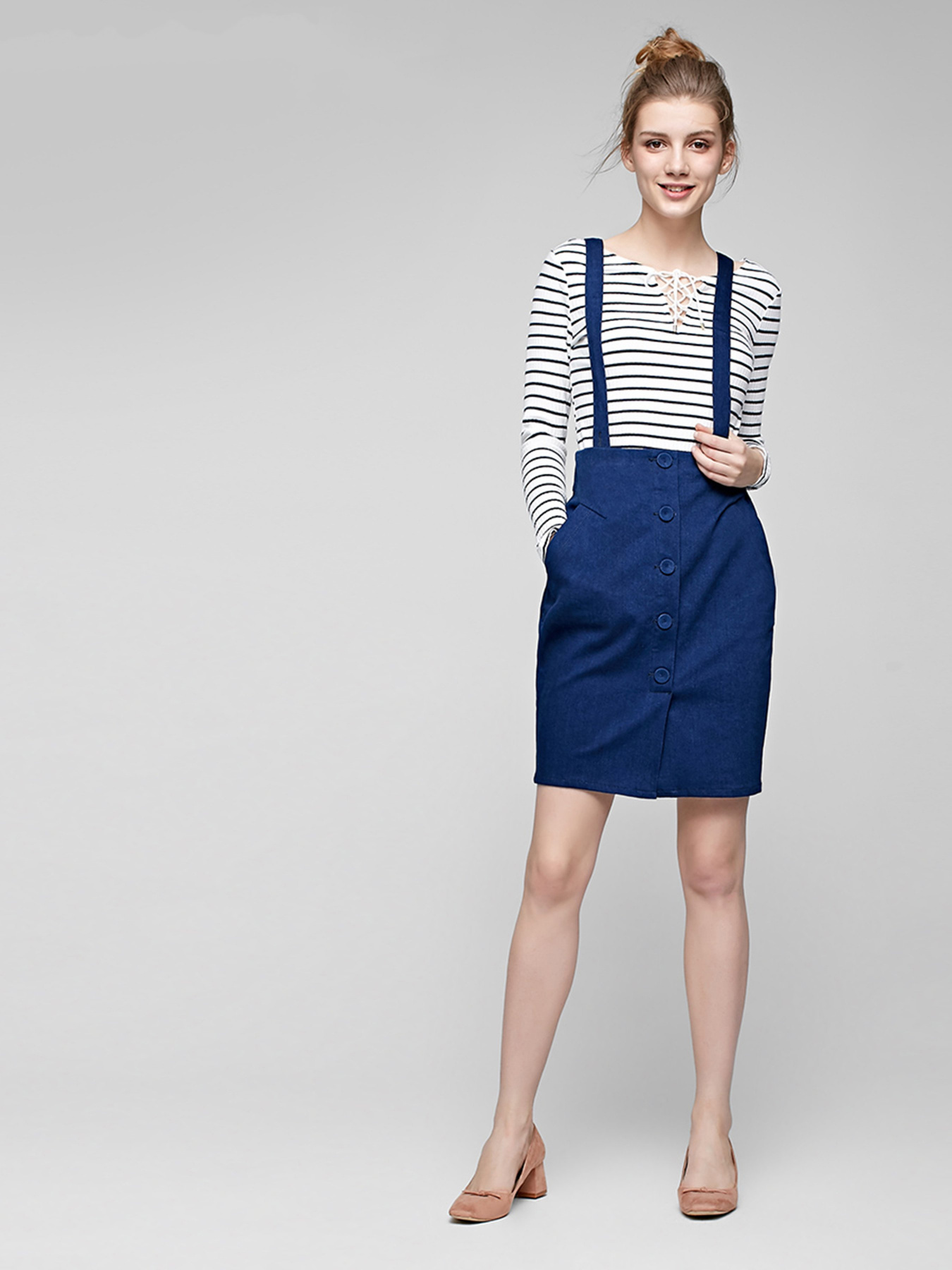 Спідниця міні Vero Moda модель 317137501J3Z_т.синій Фото