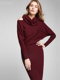 Сукня міді Vero Moda модель 317146503E17_бордовий Сукня міді Vero Moda модель 317146503E17_бордовий Фото
