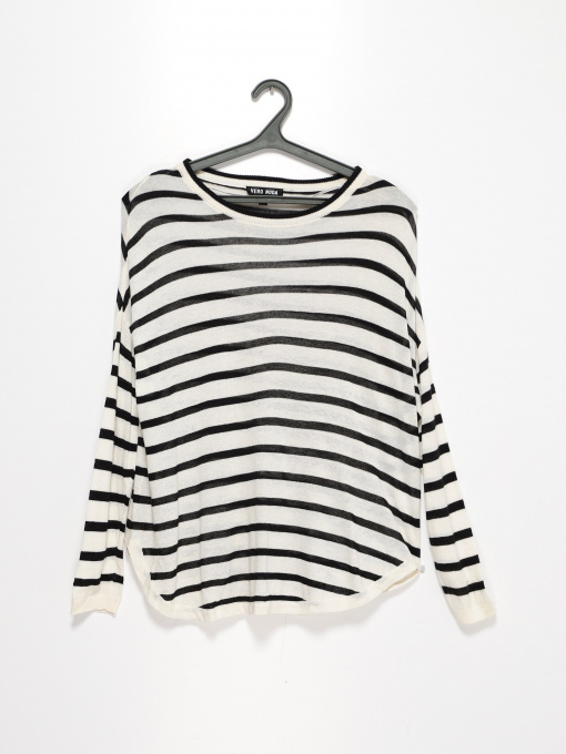 Лонгслив Vero Moda модель 117118336A10_чорний з білим Фото