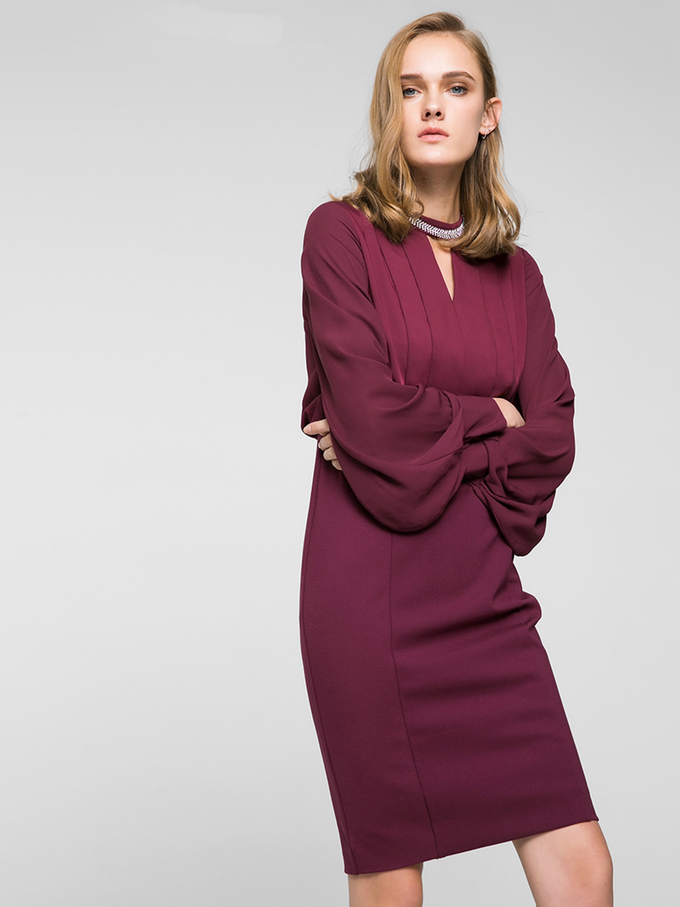 Сукня міді Vero Moda модель 317161502E17_фіолетовий Фото