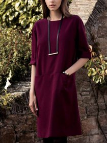 Сукня міді Vero Moda модель 31716Z501E17_бордовий Сукня міді Vero Moda модель 31716Z501E17_бордовий Фото