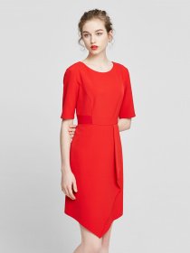 Сукня міді Vero Moda модель 31716Z526F16_червоний Сукня міді Vero Moda модель 31716Z526F16_червоний Фото