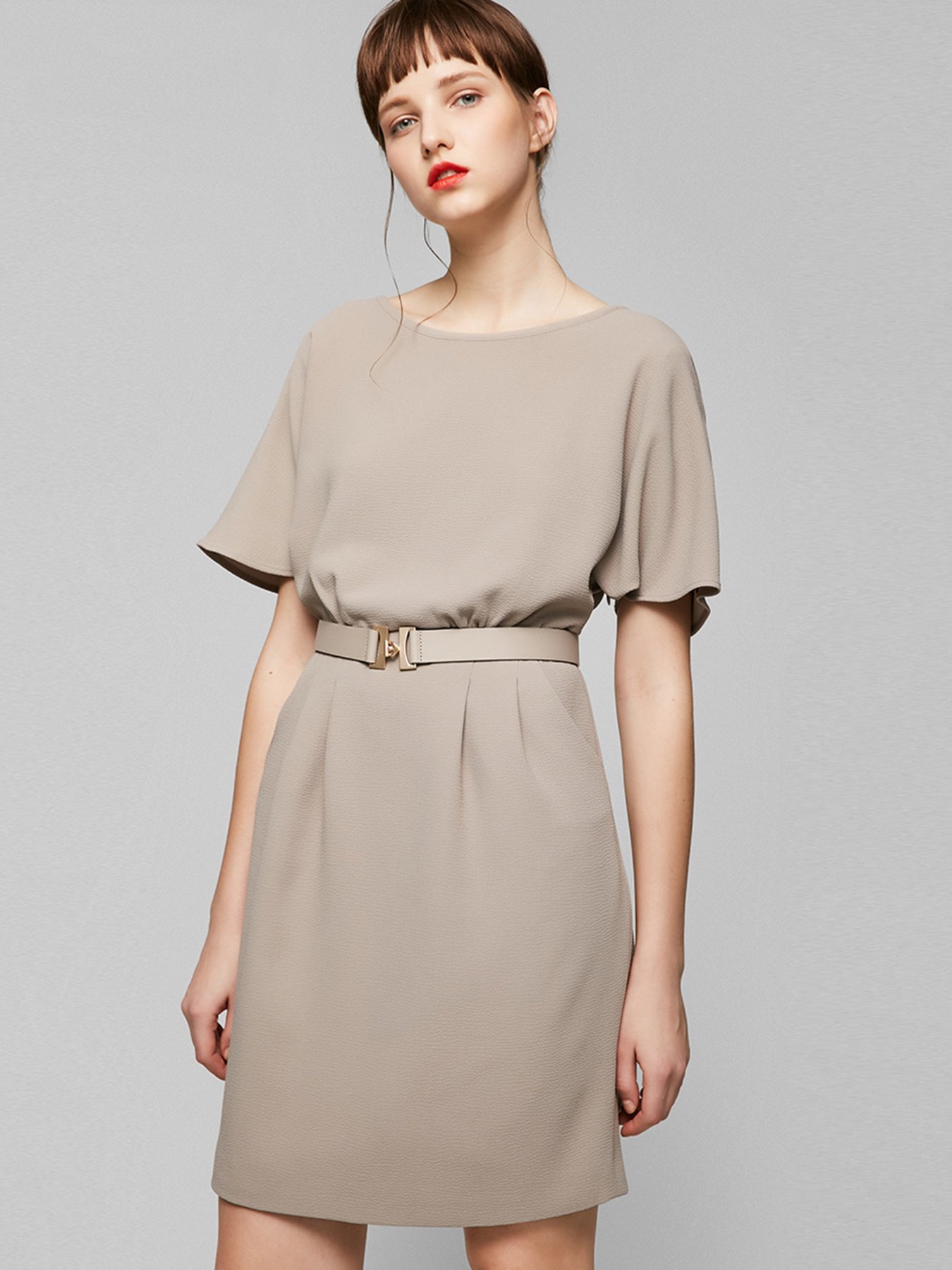 Платье миди Vero Moda модель 31716Z527E12_т.бежевий Фото