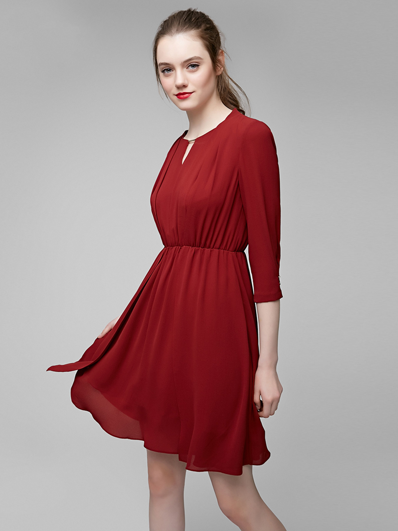 Платье мини Vero Moda модель 31717C503F15_бордовий Фото