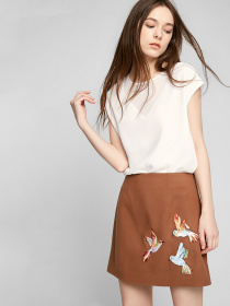 Юбка миди Vero Moda модель 317216507E10_коричневий комб. Юбка миди Vero Moda модель 317216507E10_коричневий комб. Фото