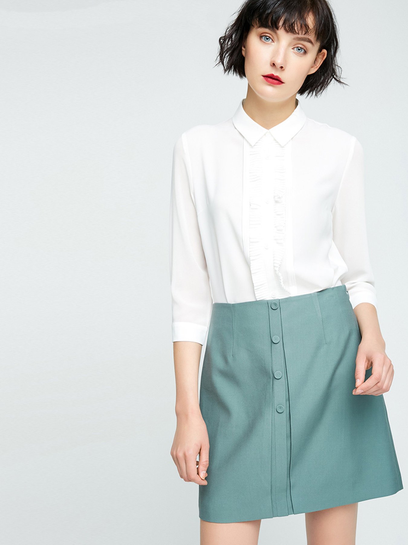 Юбка мини Vero Moda модель 317316501E56_оливковий Фото