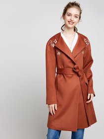 Пальто Vero Moda модель 317327507F12_коричневий комб. Фото
