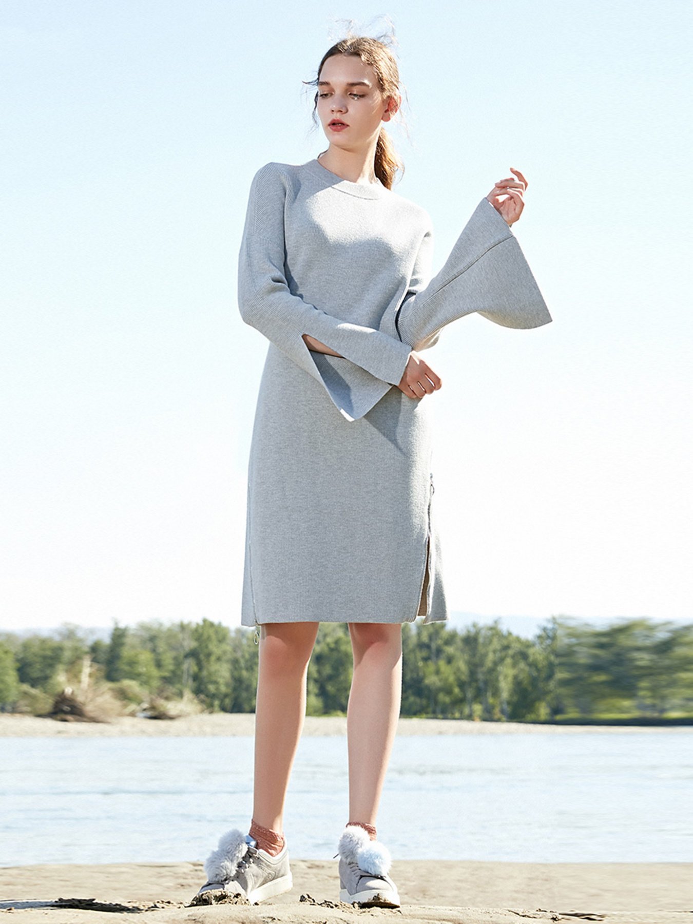 Платье миди Vero Moda модель 317346513S69_с.сірий Фото