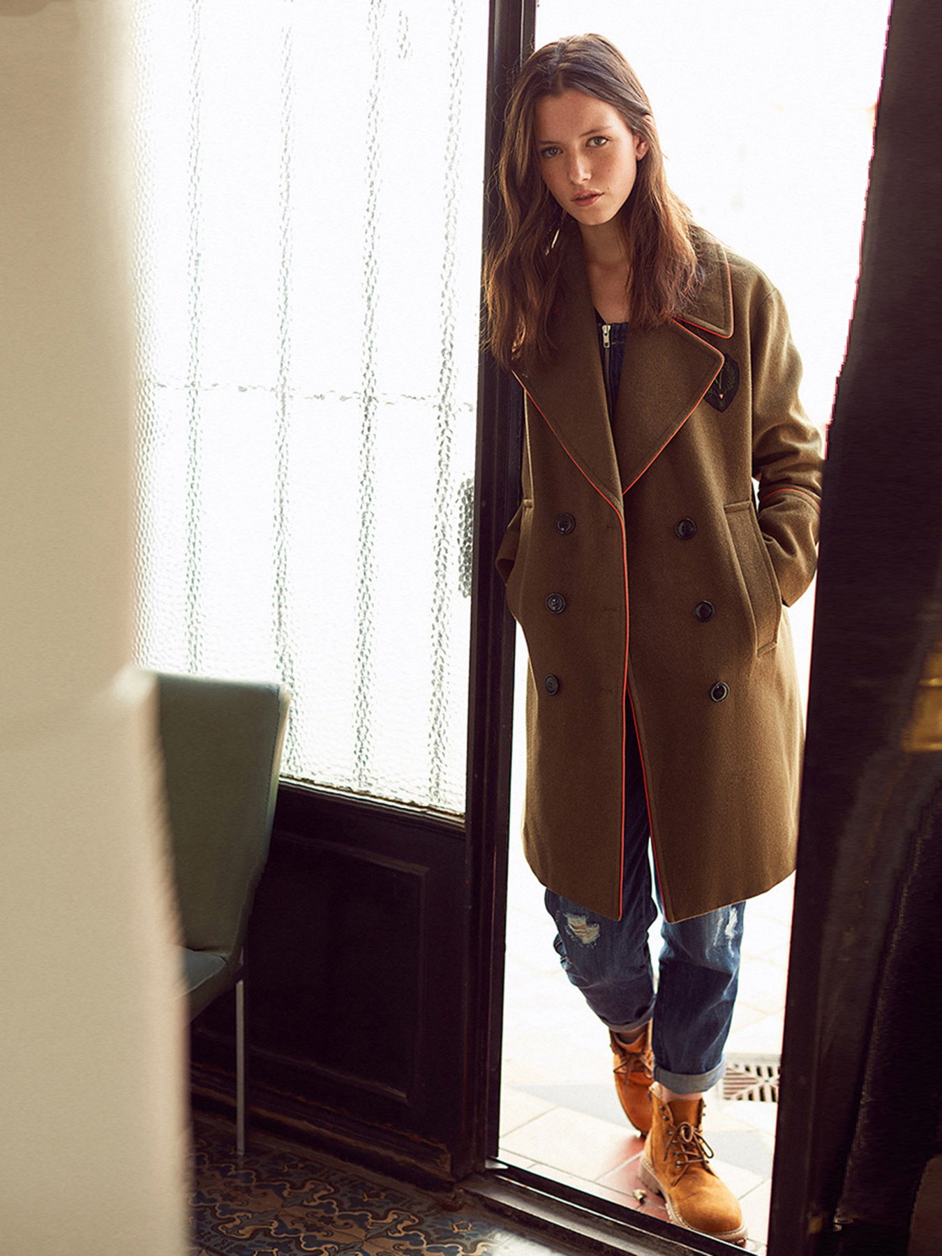 Пальто Vero Moda модель 317427510E05_хакі комб. Фото