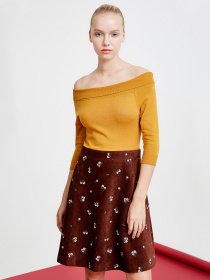Сукня міді Vero Moda модель 31747C509E13_коричневий комб. Фото
