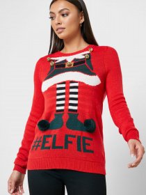 Джемпер Vero Moda модель 10219213_червоний комб. Фото