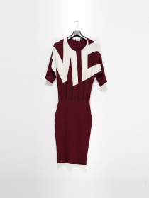 Платье миди Vero Moda модель 315346015092_пурпурний з білим Фото