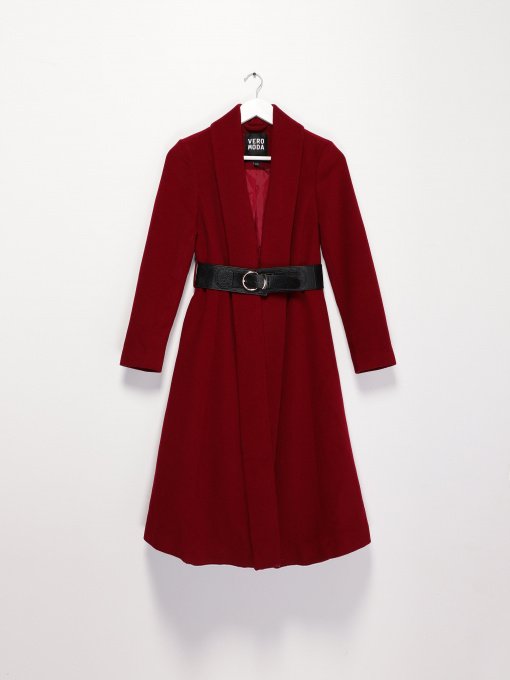 Пальто Vero Moda модель 316327553073_т.бордовий Фото