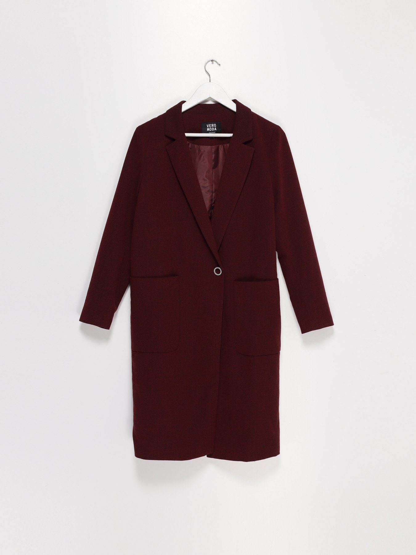 Пальто Vero Moda модель 317108506E16_бордовий Фото