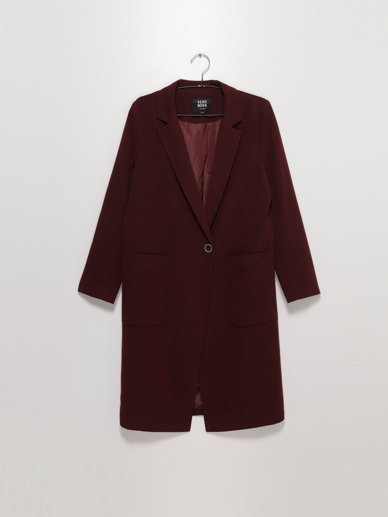 Пальто Vero Moda модель 317108506E16_т.бордовий Фото