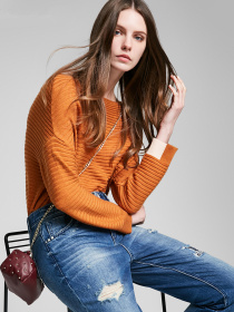 Джемпер Vero Moda модель 317124535F11_коричневий з с.бежевим Фото